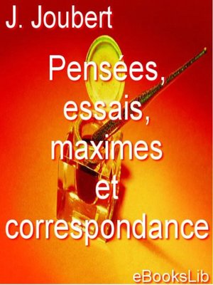cover image of Pensées, essais, maximes et correspondance